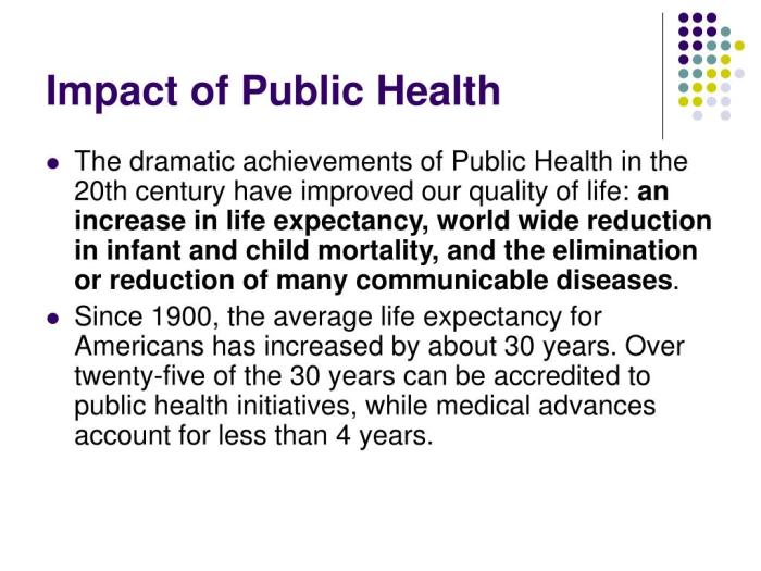 Health public impact ppt powerpoint presentation life